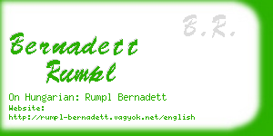 bernadett rumpl business card